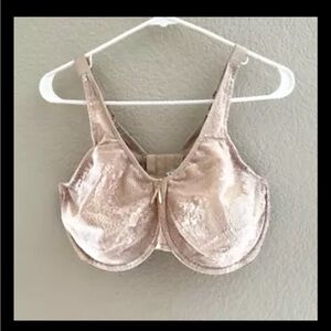 Wacoal Women’s Bra 38G Underwire No Padding Beige Lace Adjustable Straps